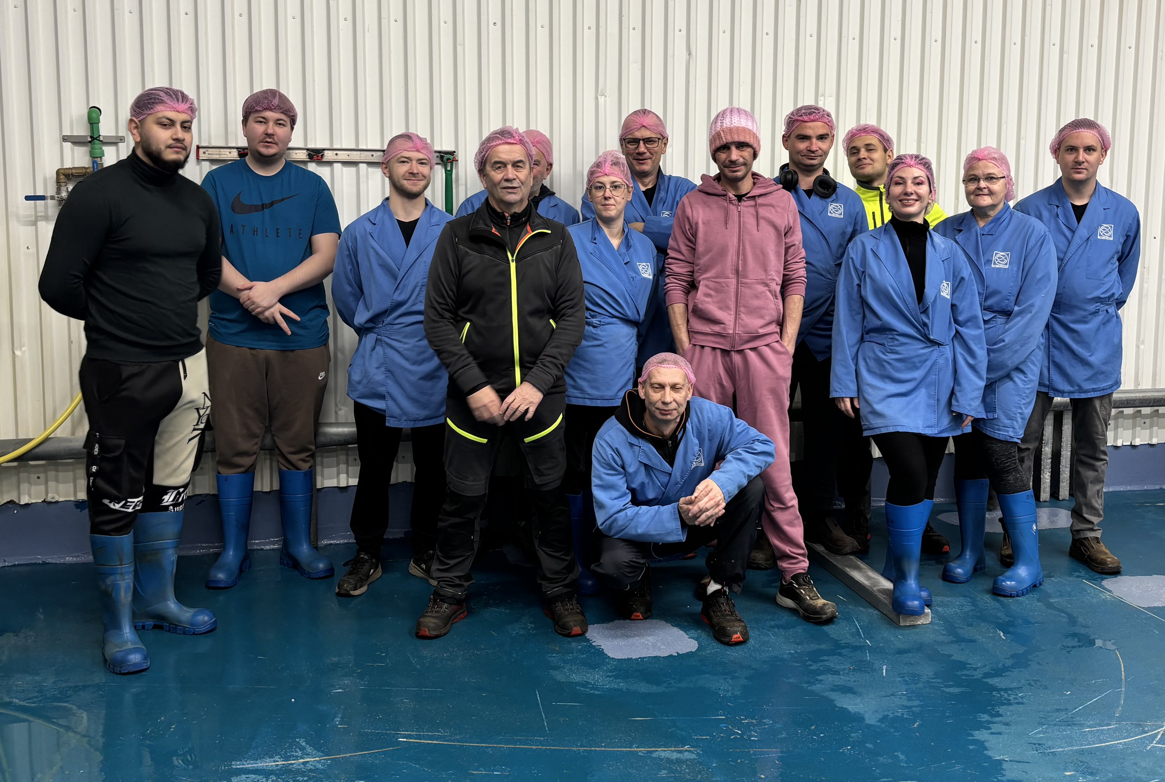 Starfsfólk fiskþurrkunar Samherja á Dalvík 
