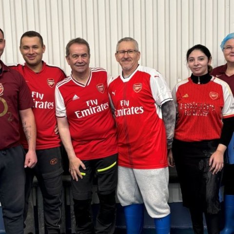 Arsenal-liðið hjá fiskþurrkun á Dalvík 