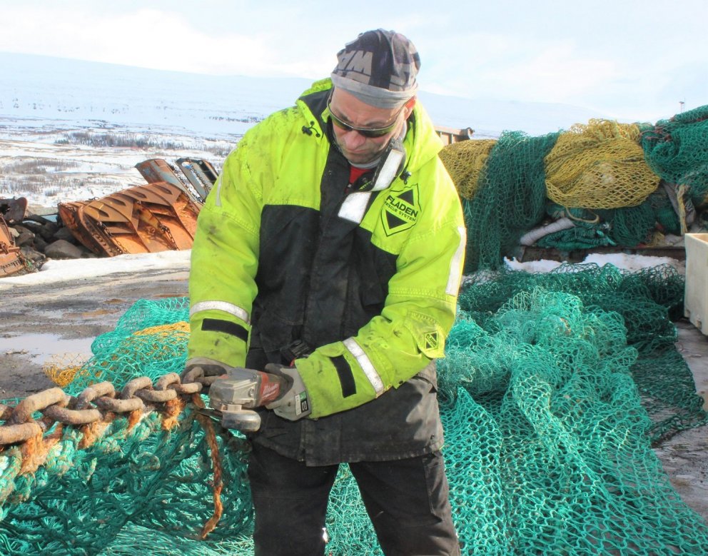 Ágúst Aðalgeirsson starfsmaður Samherja sér um að taka á móti flokkuðum úrgangi skipa félagsins / my…