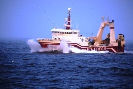 The ship name Baldvin exits the Samherji fleet