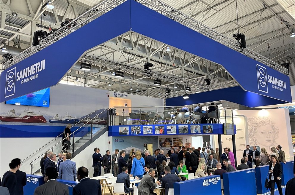 Bás Samherja er veglegur og vekur athygli/myndir samherji.is