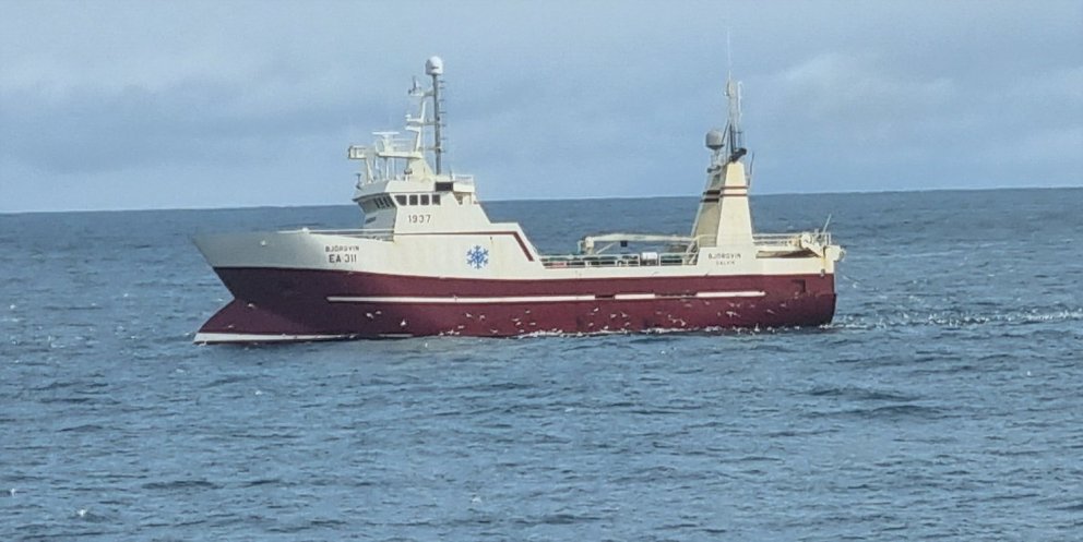 Björgvin EA á miðunum fyrir sunnan land í síðustu viku/mynd Árni Rúnar/samherji.is