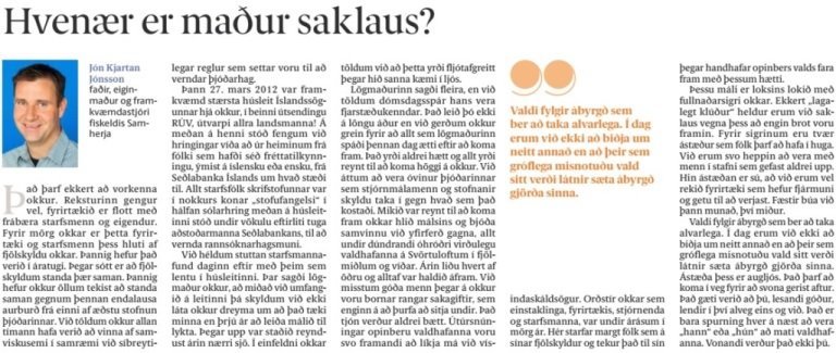 Hvenær er maður saklaus?