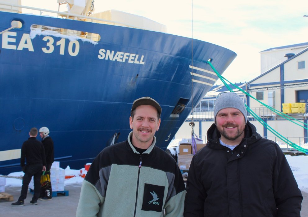 Gylfi Víðisson og Hafþór Björnsson / myndir samherji.is/áhöfn Snæfells