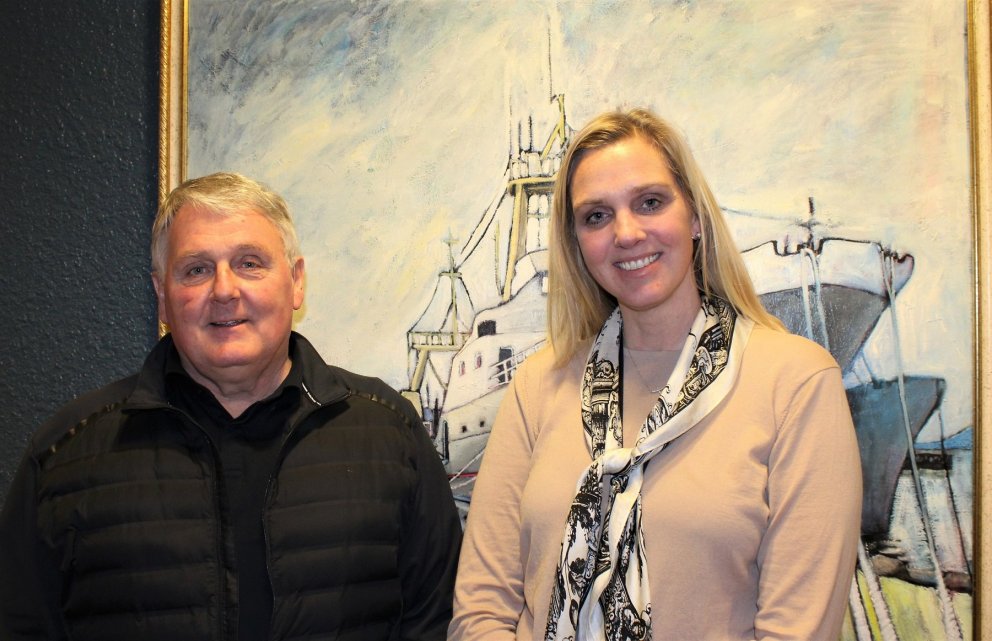 Kristján Vilhelmsson framkvæmdastjóri útgerðarsviðs Samherja og Ásthildur Sturludóttir myndir/samher…