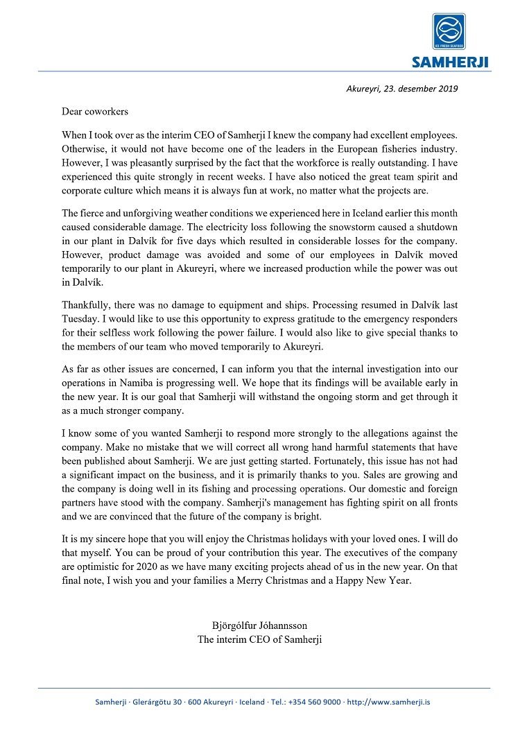 A letter to coworkers